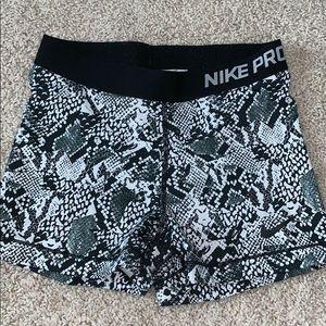 Nike Pro snakeskin compression shorts